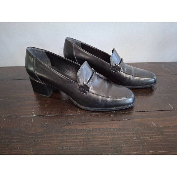 Bandolino Nest Black Leather Loafer/Pre-owned, Sz. 7N EUC - Picture 3 of 10